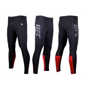 Reebok UFC Training Compression Tights Pants | Mens M, Black Red NWT